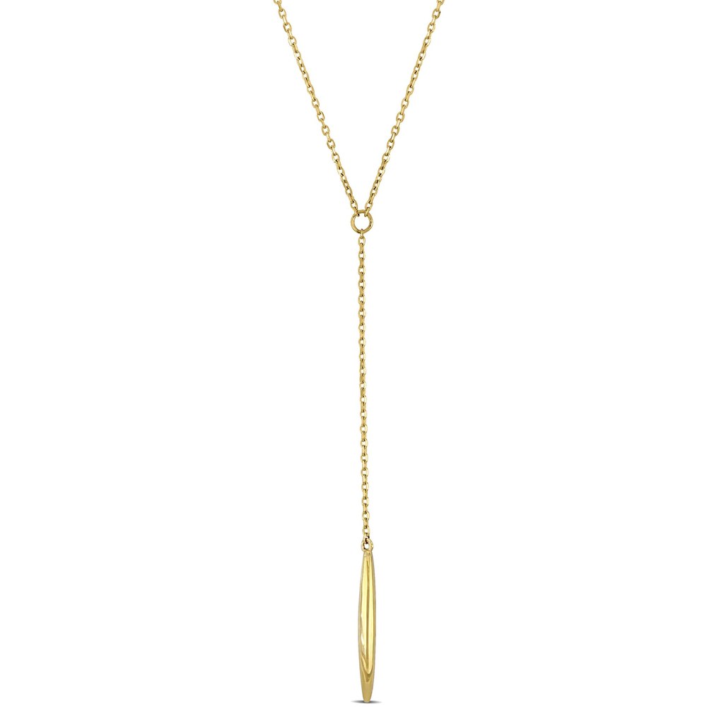 Mimi & Max Lariat Necklace with Chain in 14k Yellow Gold – 16+2 in