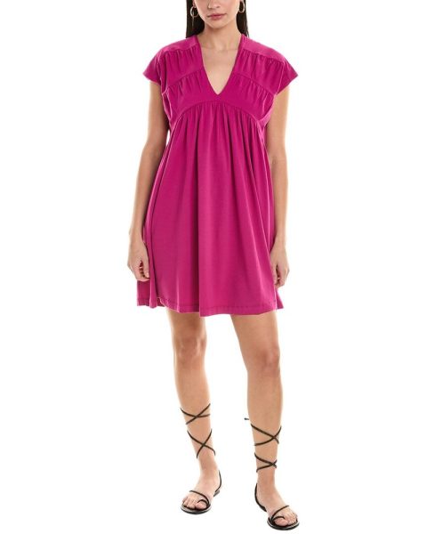 ALPHA STUDIO Shirred Mini Dress 7382262808636