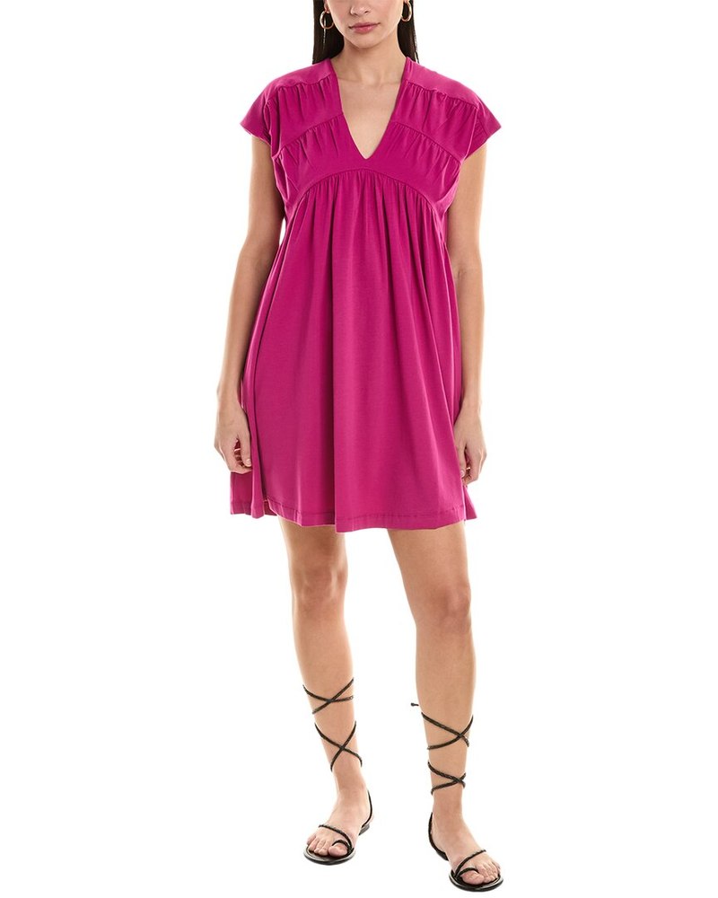 ALPHA STUDIO Shirred Mini Dress 7382262808636