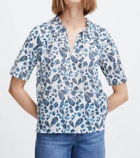 Emmeretta Top In Baleine Blue 7803982577724