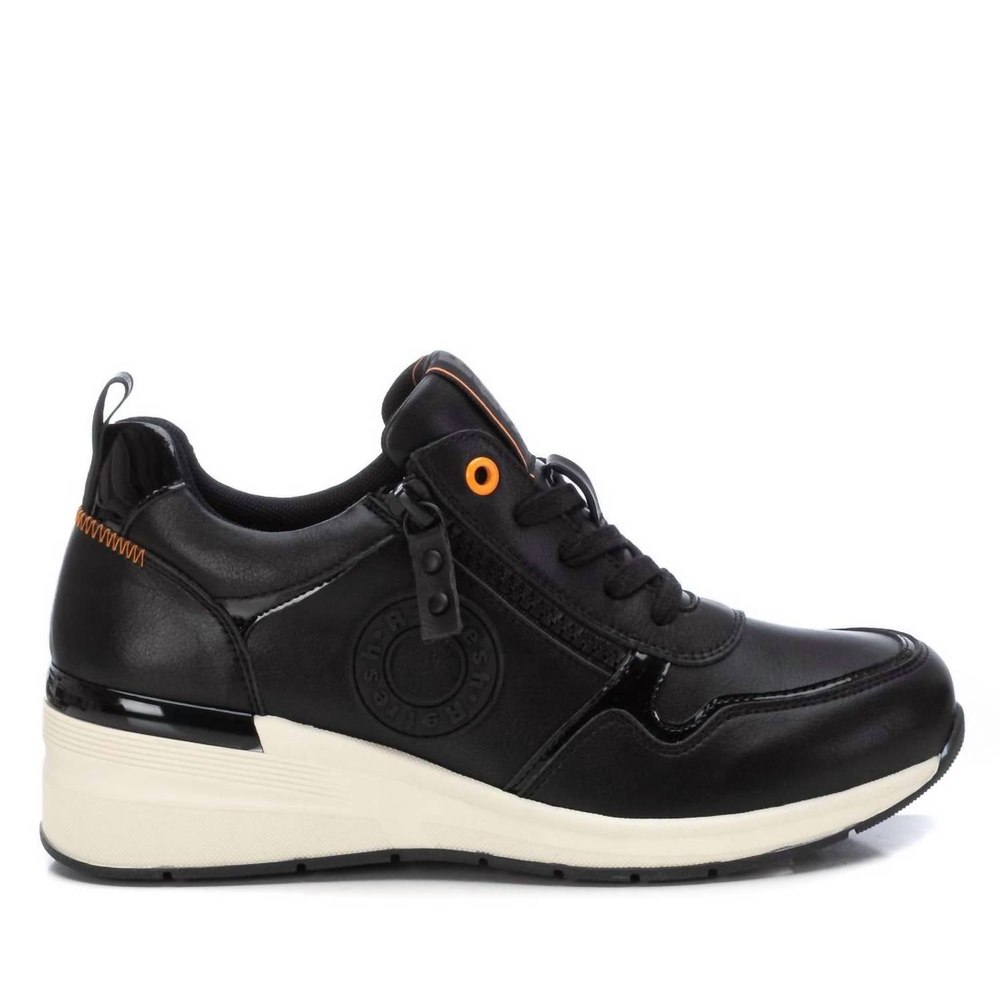 Women’s Wedge Trainer Sneakers In Black 7803986903100