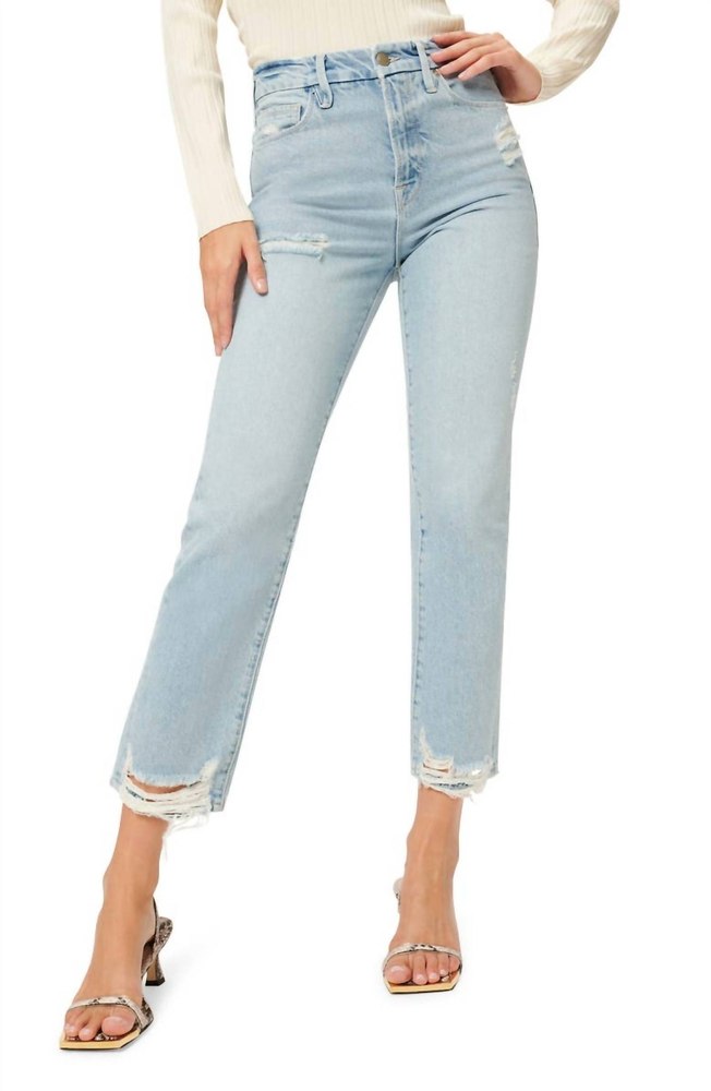 Boy Distressed Straight Leg Jeans In Blue 7803988475964
