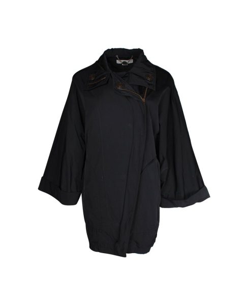Stella McCartney Wide Sleeve Coat in Black Polyester 7703683137596