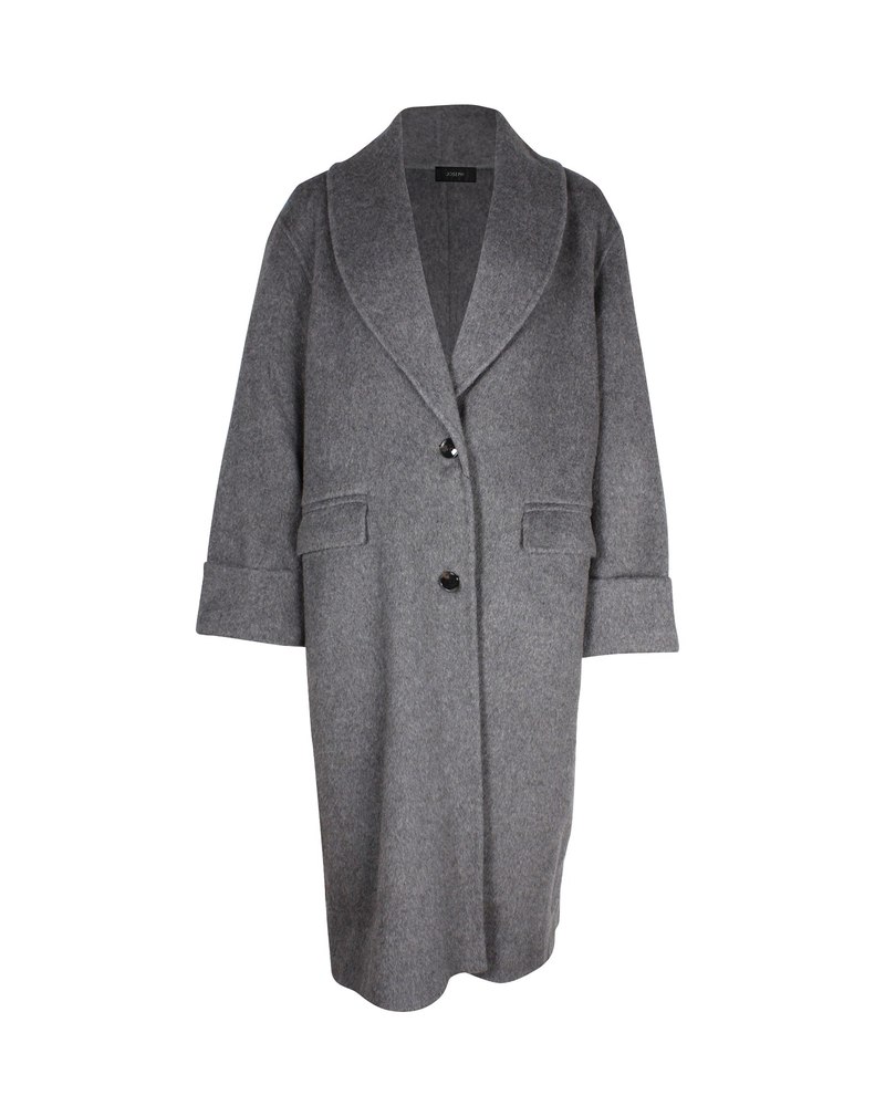 Joseph Kara Double-faced Coat in Grey Wool 7703683203132