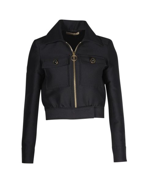 Balenciaga Cropped Jacket in Black Wool 7703683661884