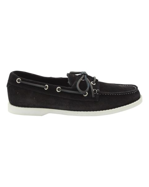 Saint Laurent Boat Shoes in Black Suede 7703684841532