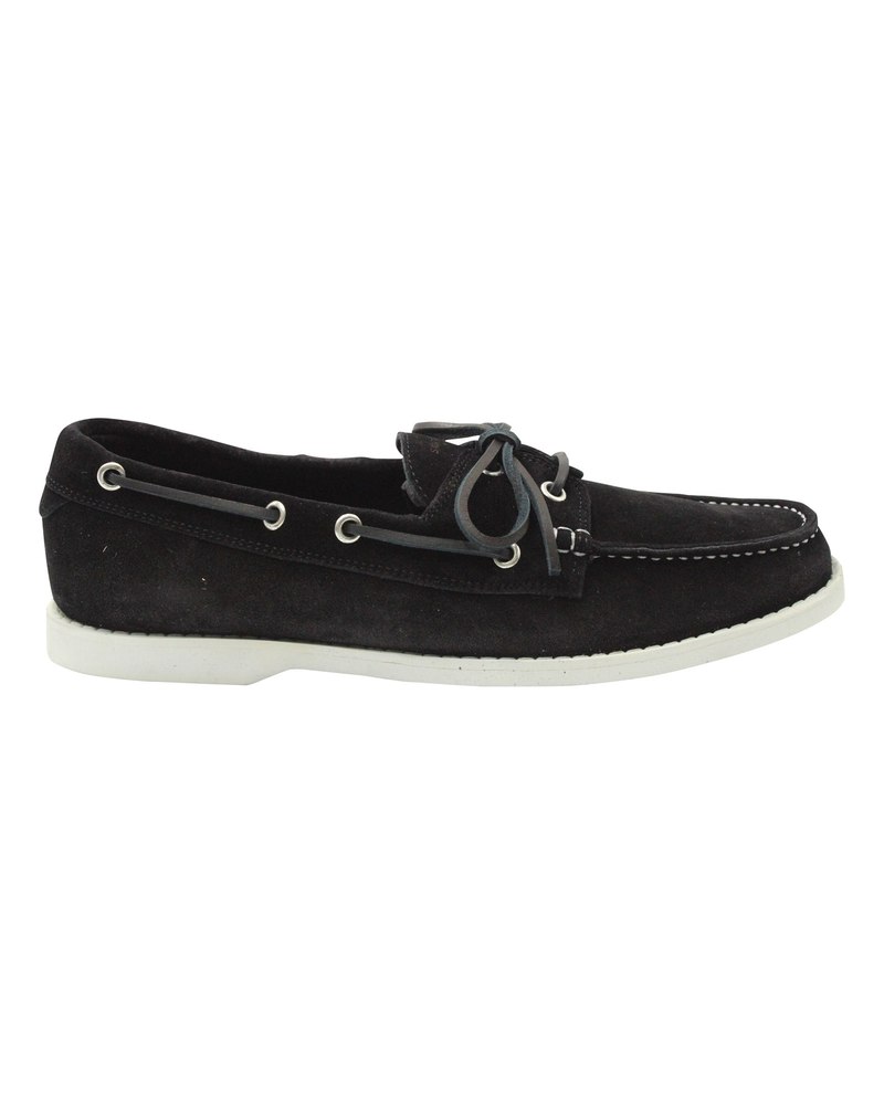 Saint Laurent Boat Shoes in Black Suede 7703684841532