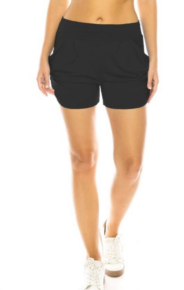 Women’s Lounge Shorts With Pockets In Black 7803995062332