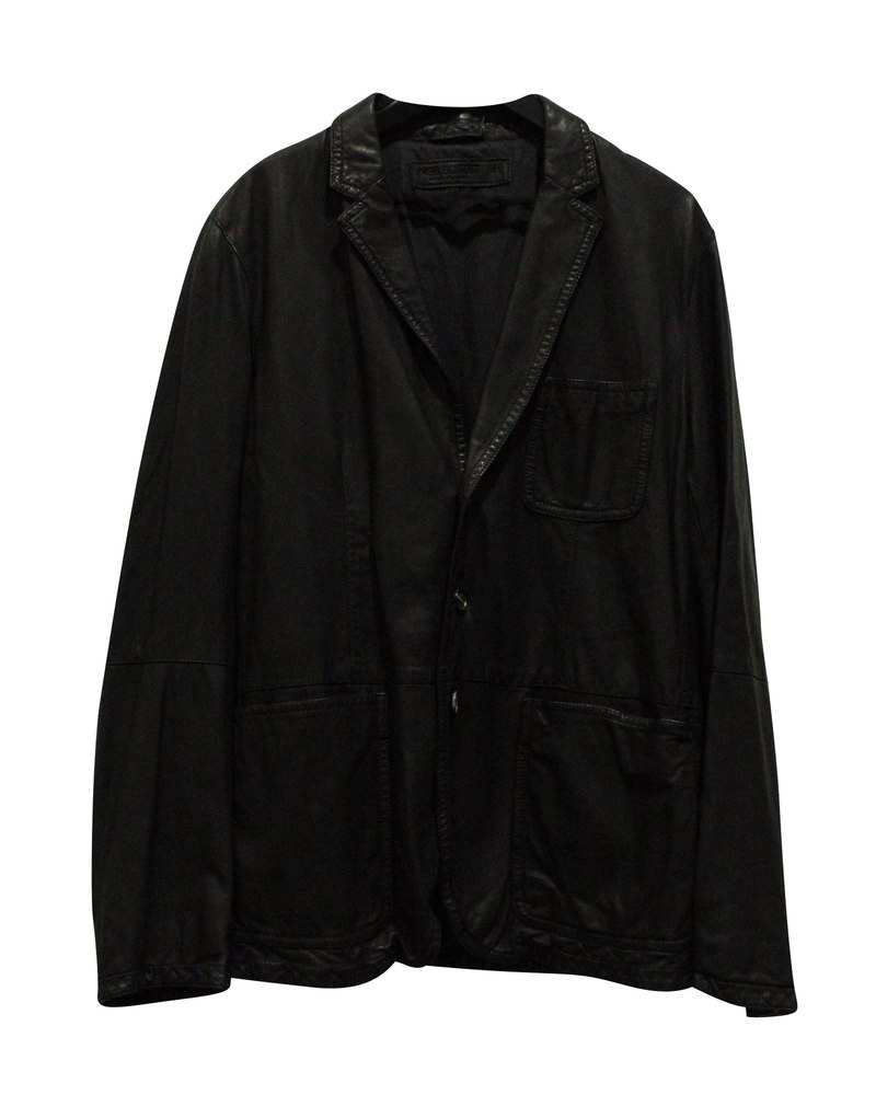 Neil Barett Soft Jacket in Black Leather 7703685955644