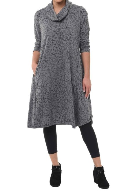 Long Sleeve Long Dress In Canyon Squiggle 7803997978684