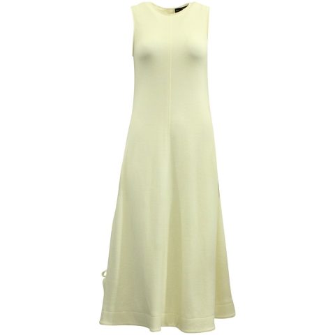 Proenza Schouler Sleeveless Ribbon Detail Dress in Cream Wool 7703685431356