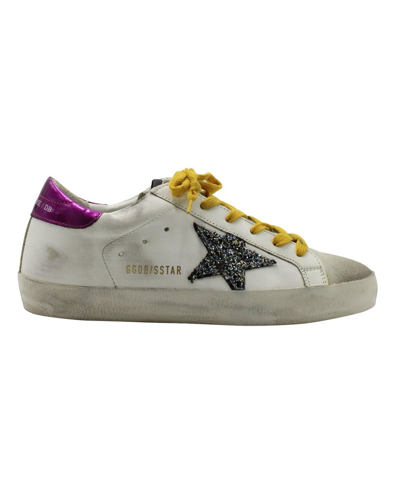 Golden Goose Superstar Sneakers in White Leather 7703686414396