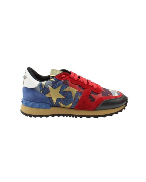 Valentino Garavani Limited Star Rockrunner Sneakers in Multicolor Suede & Leather 7703686512700