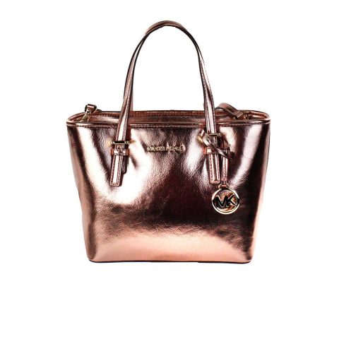 Michael Kors Jet Set Primrose Metallic XS Carryall Top Zip Tote Bag Women’s Purse