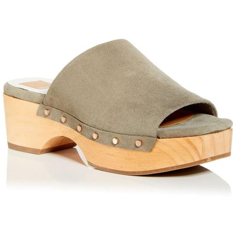 Dorado Suede Studded Wedge Sandals