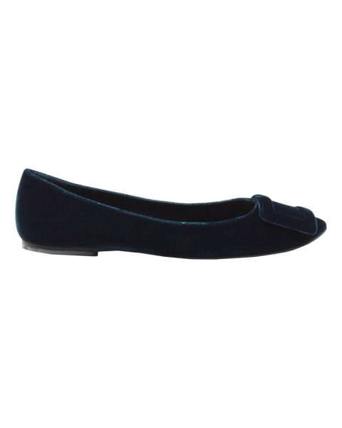 Roger Vivier Ballet Flats in Blue Velvet 7703688544316