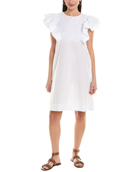 ALPHA STUDIO Ruffle Sleeve Shift Dress 7382328803388