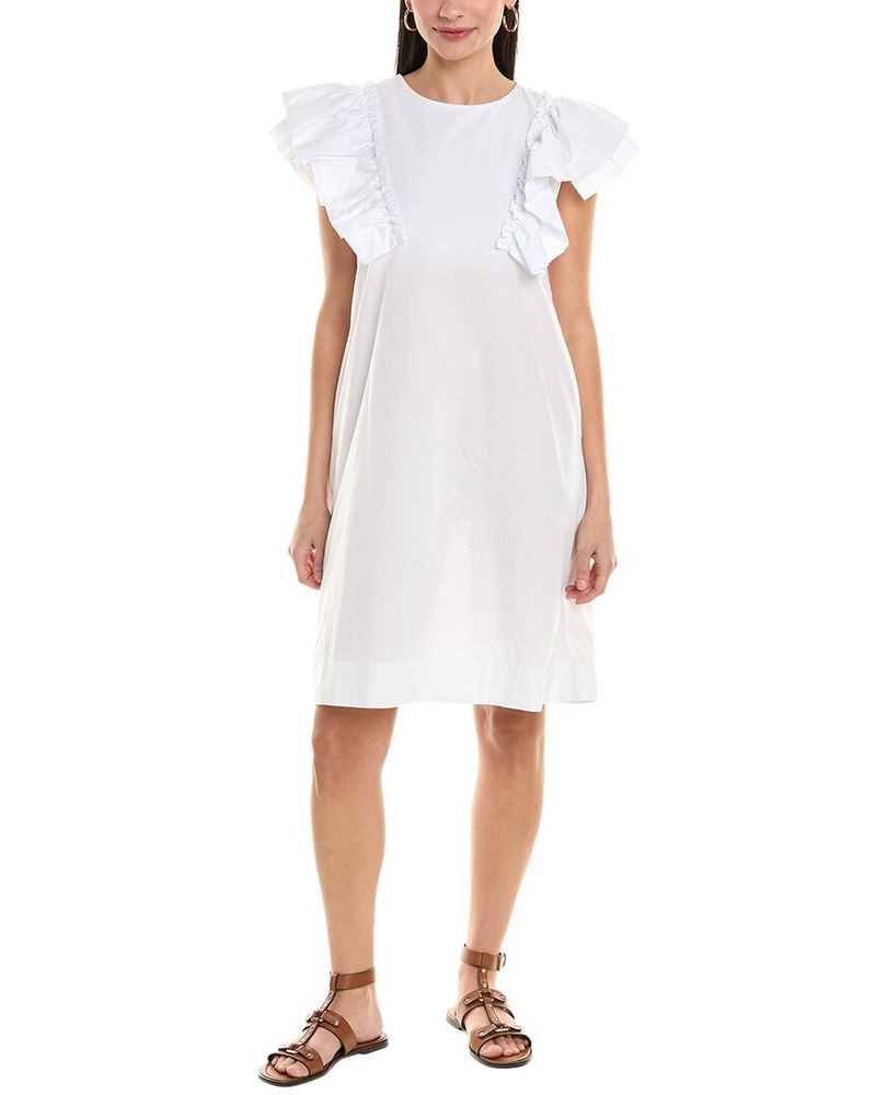 ALPHA STUDIO Ruffle Sleeve Shift Dress 7382328803388