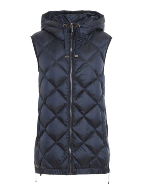MAX MARA Women’s ‘The Cube’ Tregil Gilet Blue Puffer Vest