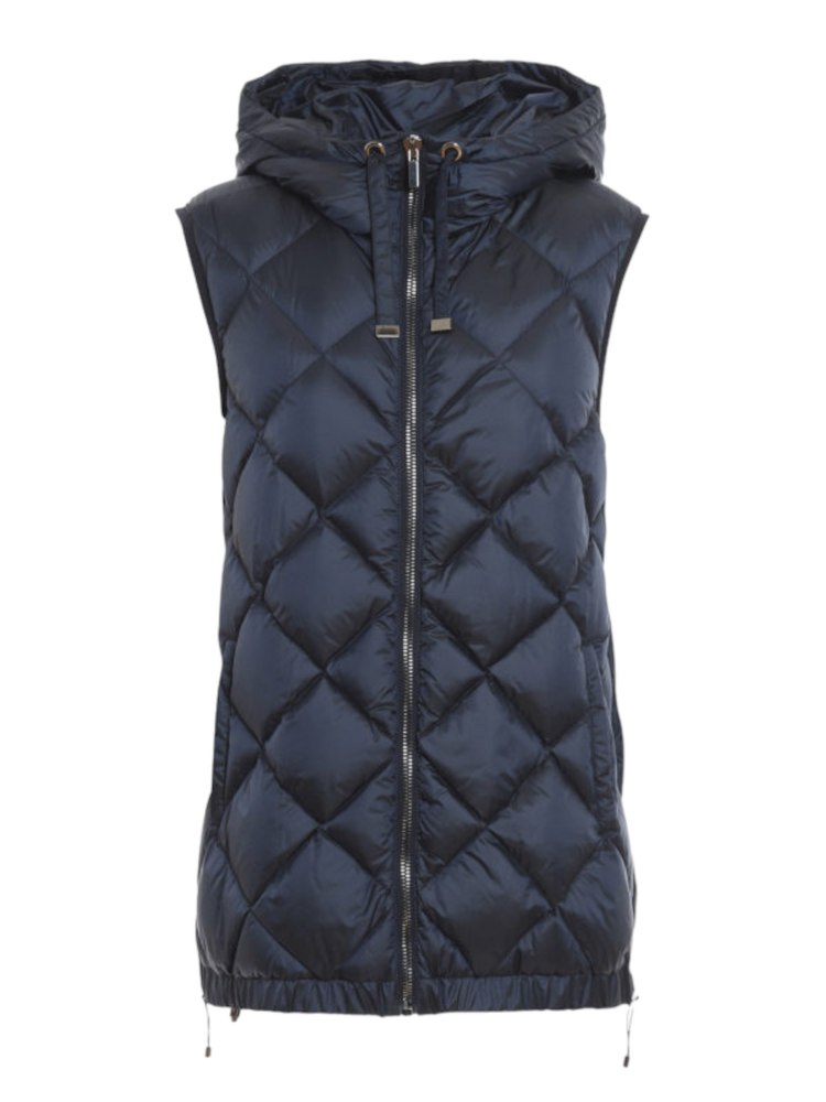 MAX MARA Women’s ‘The Cube’ Tregil Gilet Blue Puffer Vest
