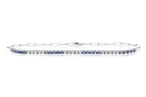 Diana M . 1.20 Carat Sapphire and Diamond Fashion Bracelet