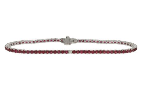 Diana M. 3.48 Carat Ruby and Diamond Bracelet