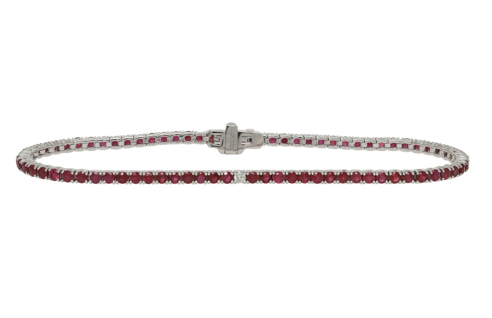 Diana M. 3.48 Carat Ruby and Diamond Bracelet