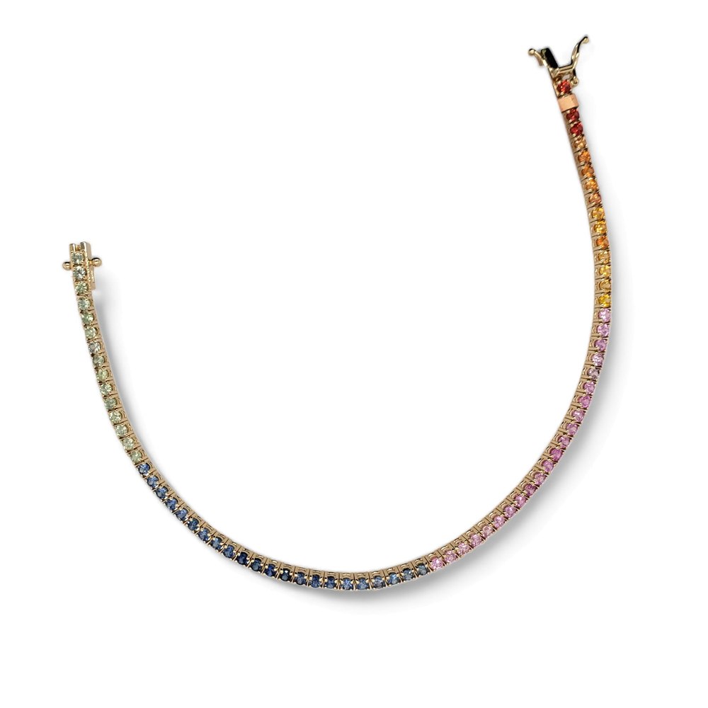 Diana M. 3.58 Carat Multicolor Sapphire Bracelet
