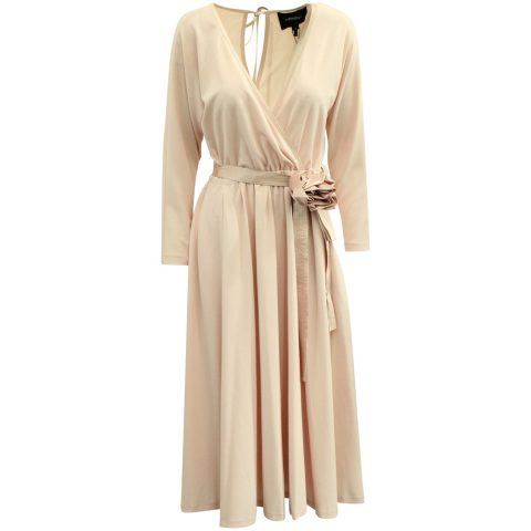 Marc Jacobs Runway Wrap Dress with Rose in Pink Polyester 7703690248252