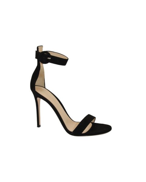 Gianvito Rossi Portofino 105 Sandals in Black Suede 7703690477628