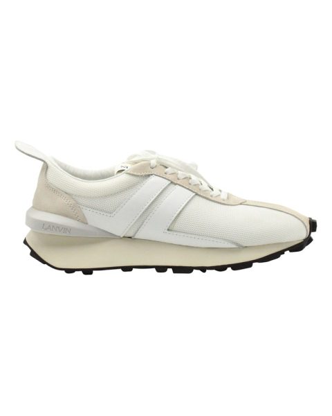 Lanvin Bumper Running Sneakers in Cream Polyester 7703690936380