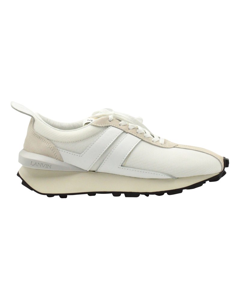 Lanvin Bumper Running Sneakers in Cream Polyester 7703690936380