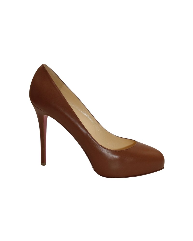 Christian Louboutin New Declic 120 Pumps in Brown Leather 7703690641468