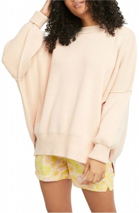 Easy Street Tunic Sweater In Peach Parfait 7804546056252