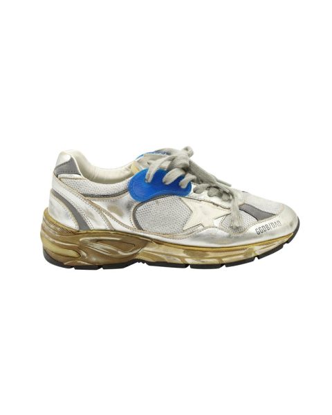 Golden Goose Dad Sneakers in Silver Leather 7703691984956