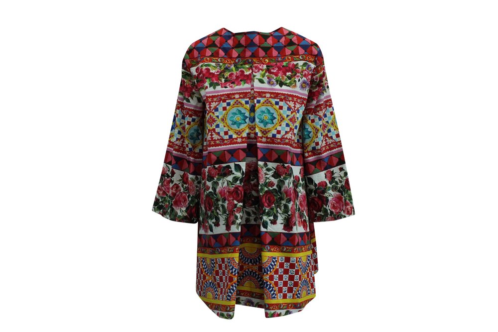 Dolce & Gabbana Dress with Multiple Prints in Multicolor Cotton 7703692705852