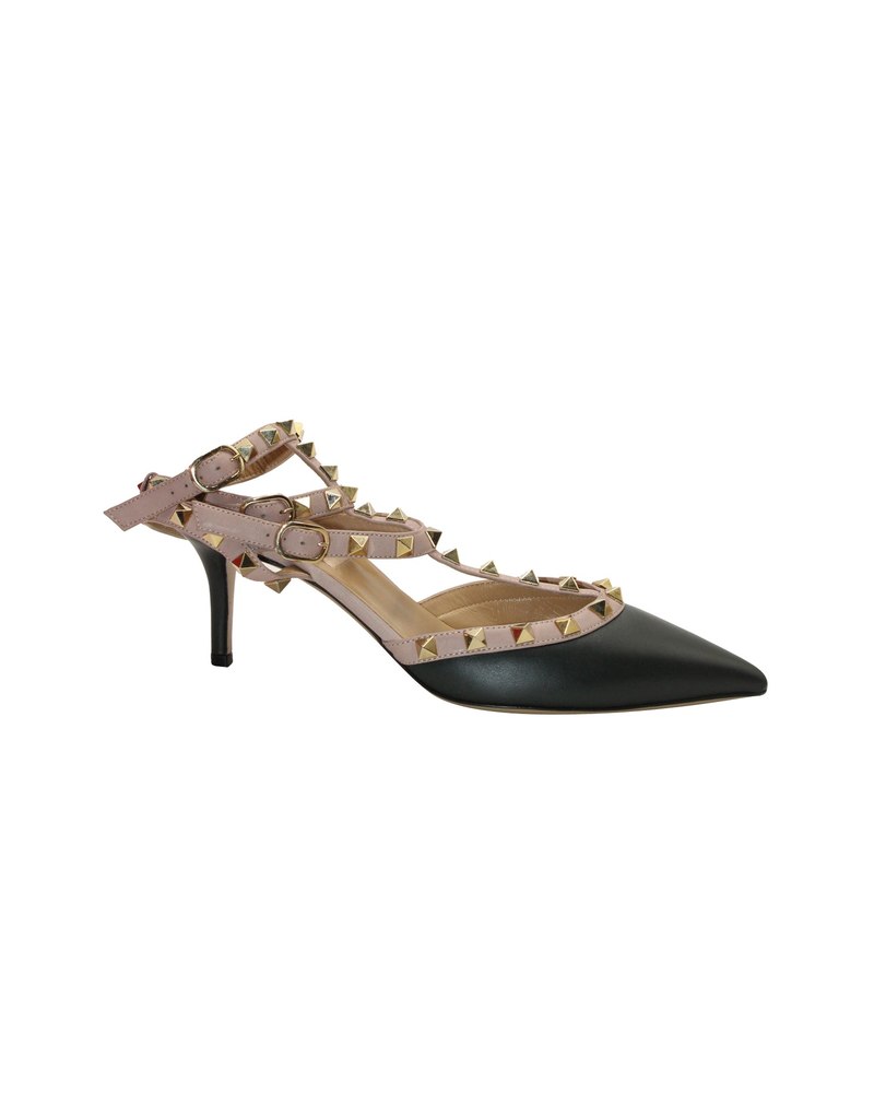 Valentino Rockstud Pumps in Deep Green Leather 7703692771388