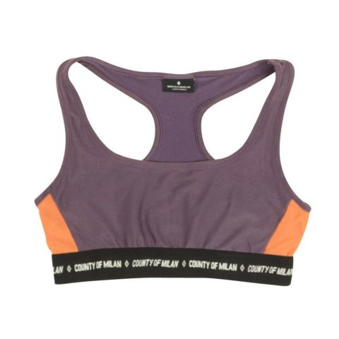 Marcelo Burlon Logo Band Sports Bra – Purle/Orange