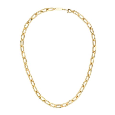 Grande Oval Link Necklace in Gold