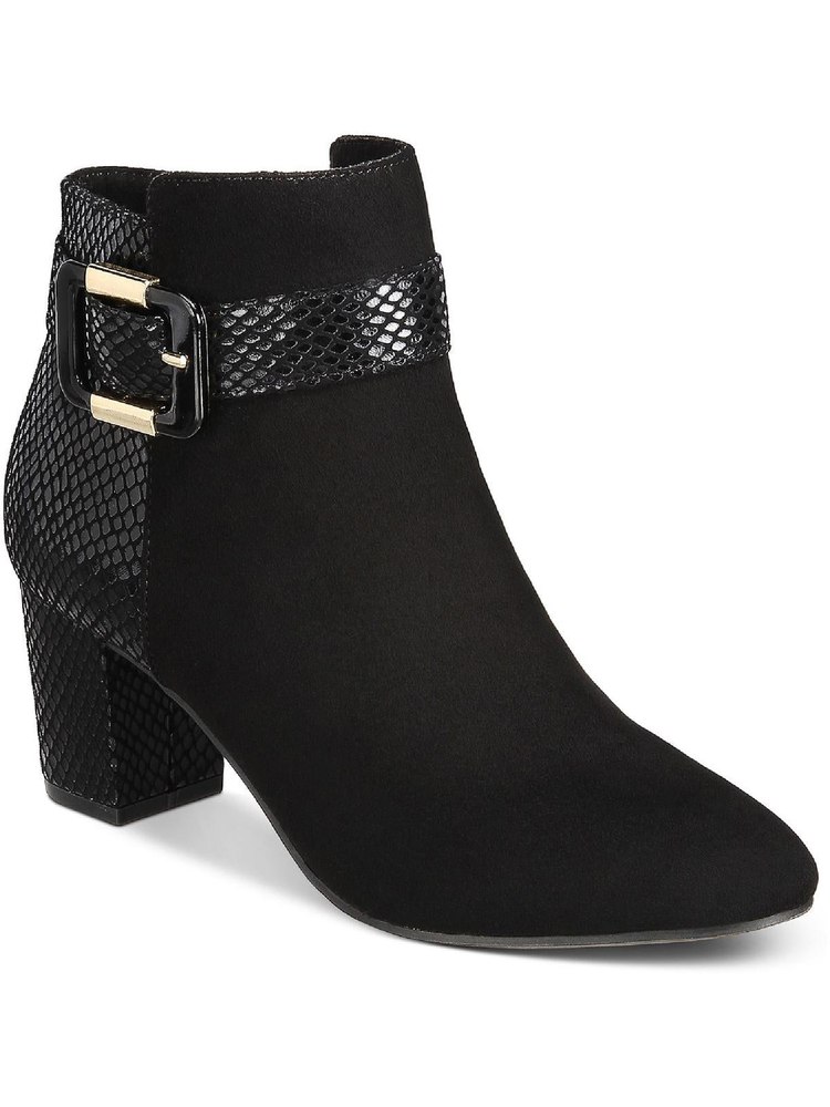 Ivvy Womens Zipper Almond Toe Ankle Boots