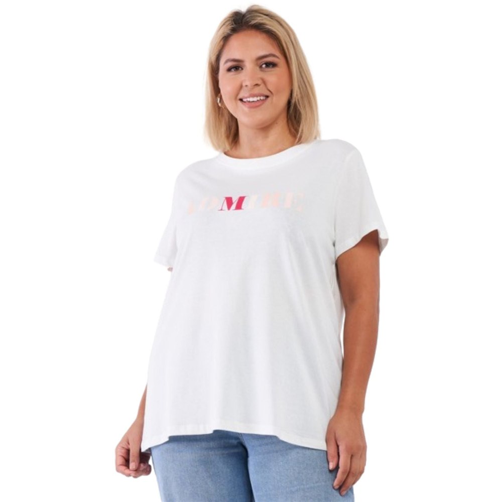 Off-white Admire Print Logo Detail Crew Neck Relaxed Fit Top 7805695295548