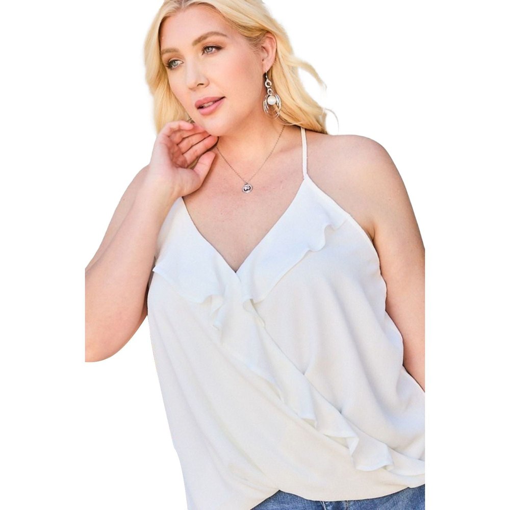 Front Surplice Ruffle Cami Top 7805700997180