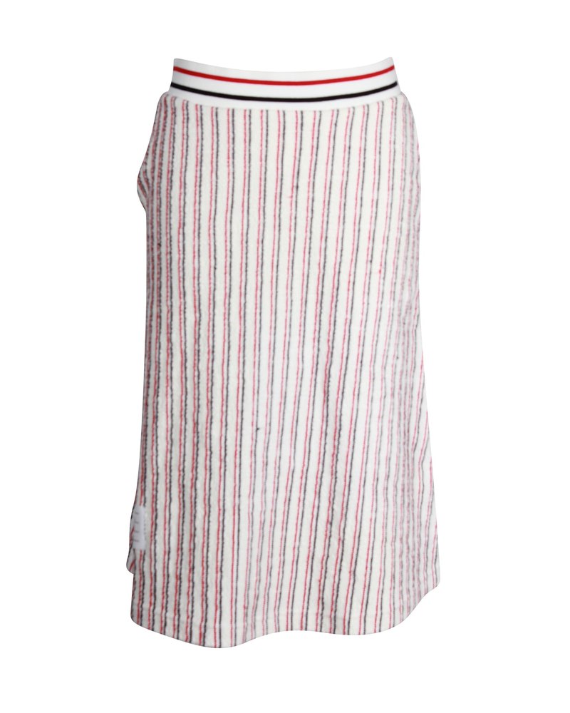 Thom Browne Striped Midi Skirt in Multicolor Cotton 7703694311484