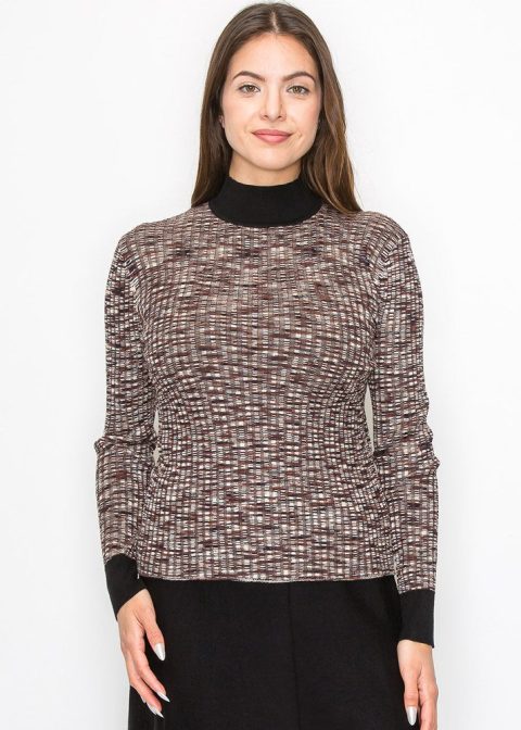 Multi-Toned Black Speckled Sweater 7832924258364