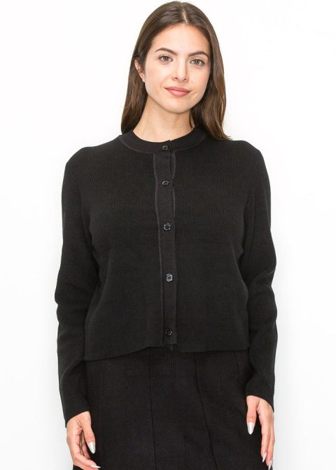 Simple Elegance Ribbed Cardigan 7832926715964