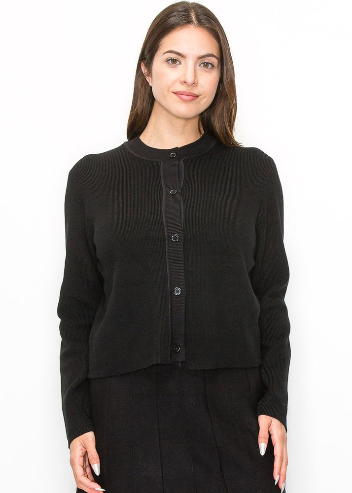 Simple Elegance Ribbed Cardigan 7832926715964