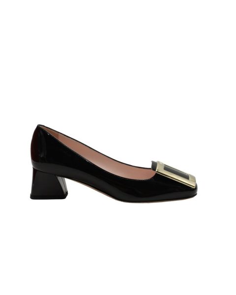 Roger Vivier Tres Vivier Pumps in Black Patent Leather 7703695982652