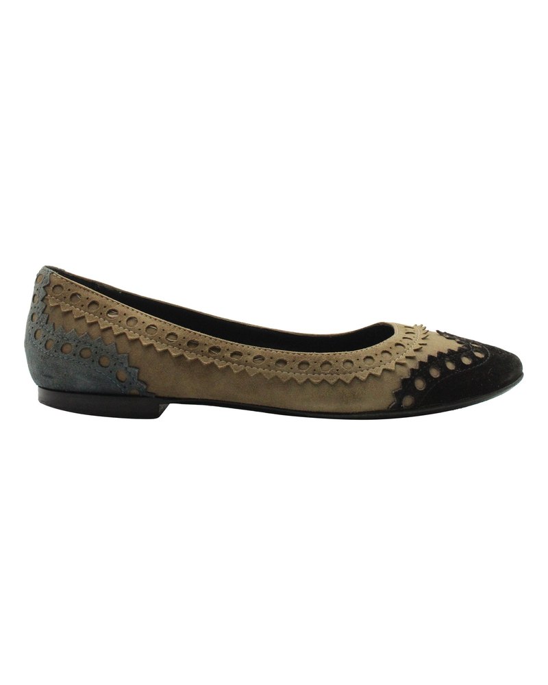 Hermes Ballet Flats in Multicolor Suede 7703696506940