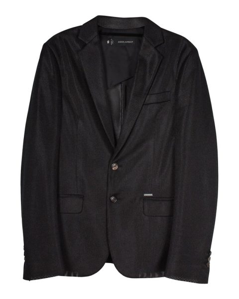 Dsquared2 Semi-sheer Mesh Tailored Blazer in Black Polyester 7703697752124