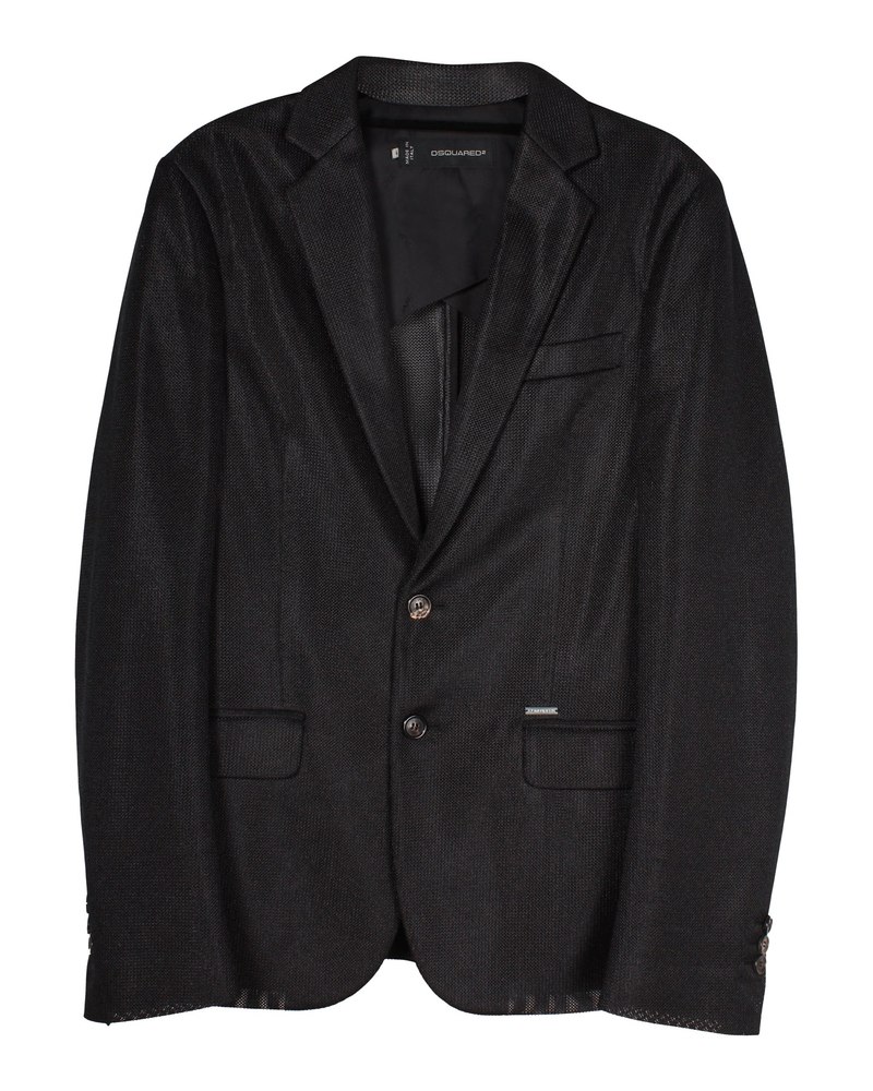 Dsquared2 Semi-sheer Mesh Tailored Blazer in Black Polyester 7703697752124